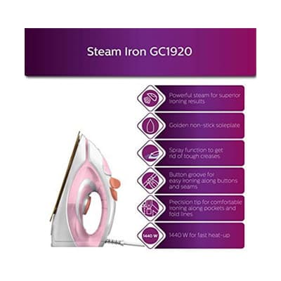 Philips Electric Steam Iron GC1920/40 1440W