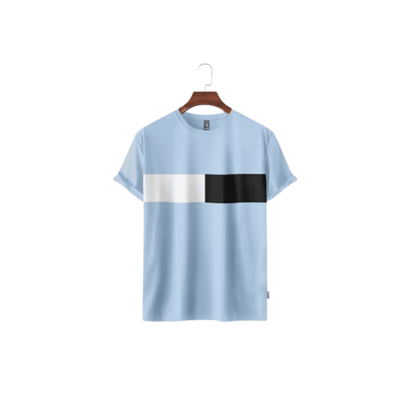 Fabrilife Men's Premium Extended T-Shirt | Sky Blue