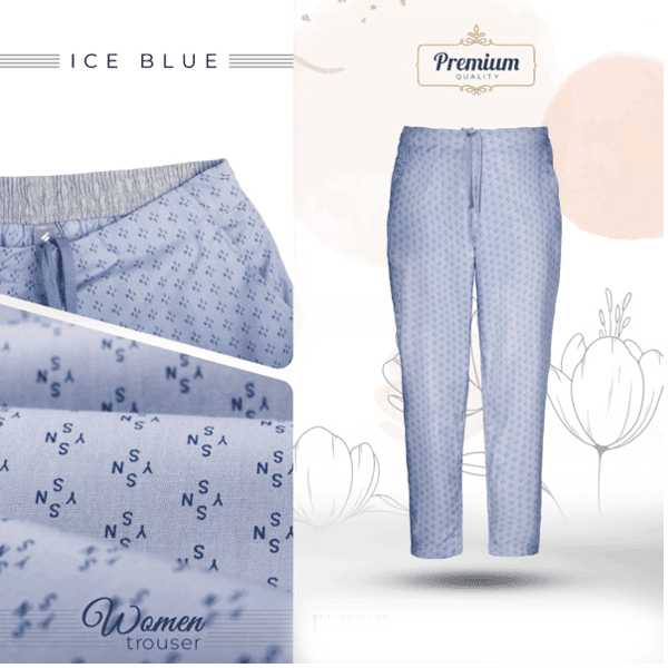 Woman Premium Trouser-Ice Blue