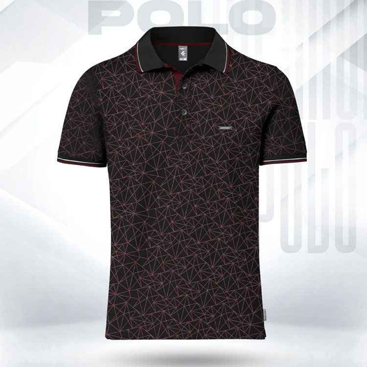 Fabrilife Premium Elite Edition Double PK Cotton Polo - Black
