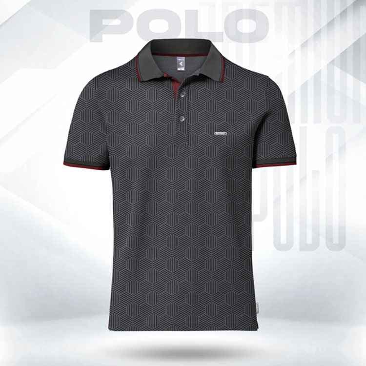 Fabrilife Premium Elite Edition Double PK Cotton Polo - Anthra Melange