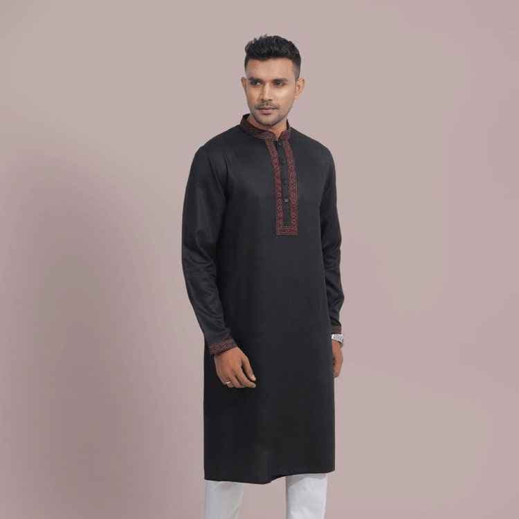 Premium embroidery Panjabi - Qara